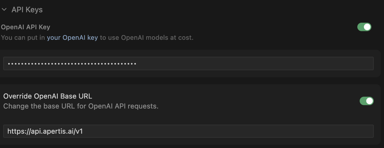 API Keys Configuration